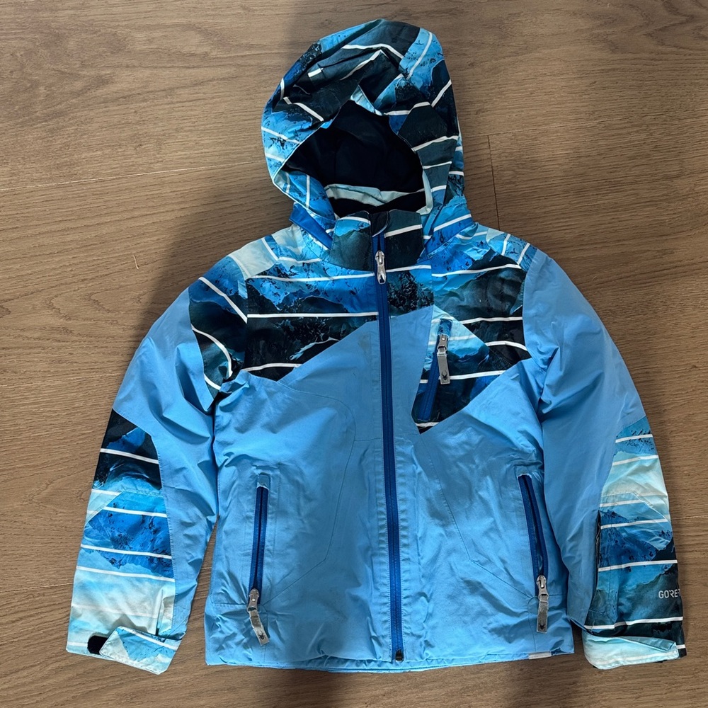 Spyder Blue Patterned Kids Raincoat